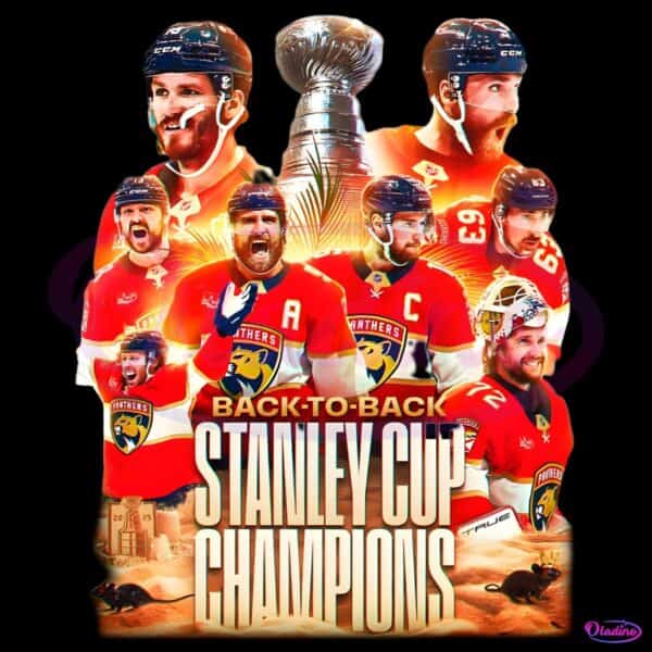 Florida Panthers Back To Back Stanley Cup Champions 2025 PNG
