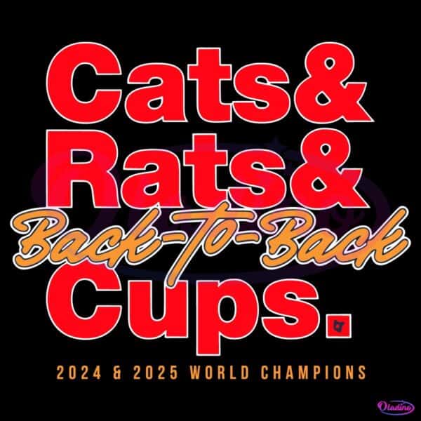 Florida Panthers Cats Rats Back To Back Cups 2024 2025 World Champions SVG