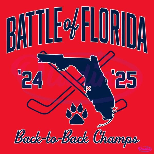 Florida Panthers Hockey 24 25 Battle Of Florida Champs SVG