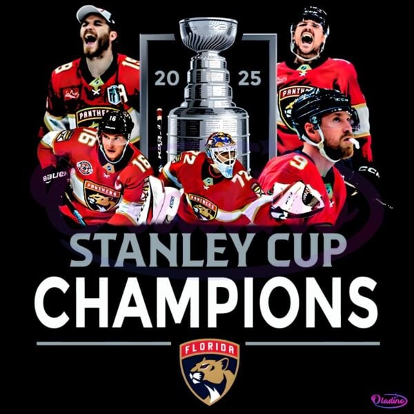 Florida Panthers Stanley Cup Champions 2025 Hockey Team PNG
