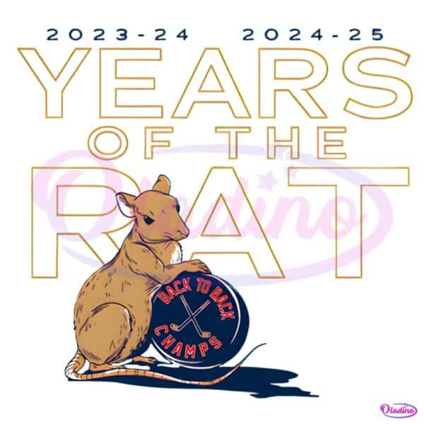 Florida Panthers Years Of The Rat Back To Back Champs PNG