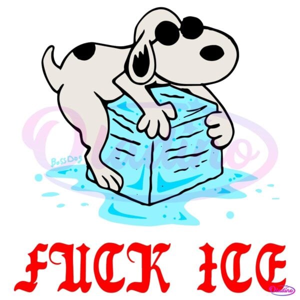 Funny Snoopy Dog Anti Ice Political Graphic SVG