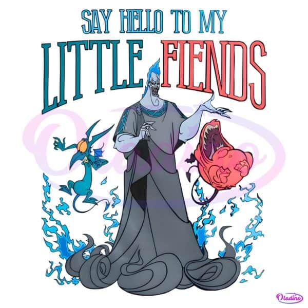 Hades Say Hello To My Little Fiends Cartoon Tie Dye PNG