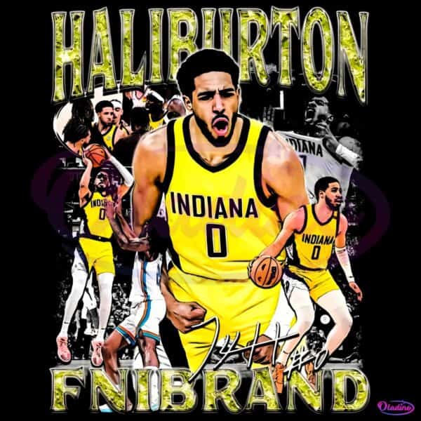 Haliburton Indiana Pacers Fnbrand Vintage PNG