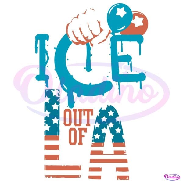Ice Out Of La Abolish Fist Protest Graphic SVG