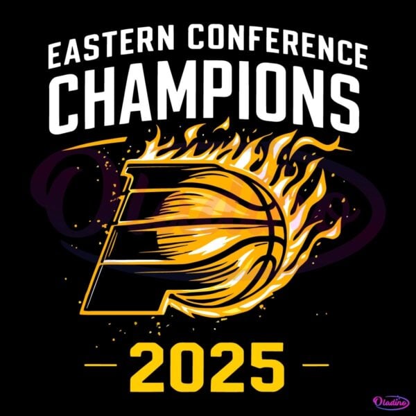 Indiana Pacers 2025 Eastern Conference Champions Basketball Clipart PNG