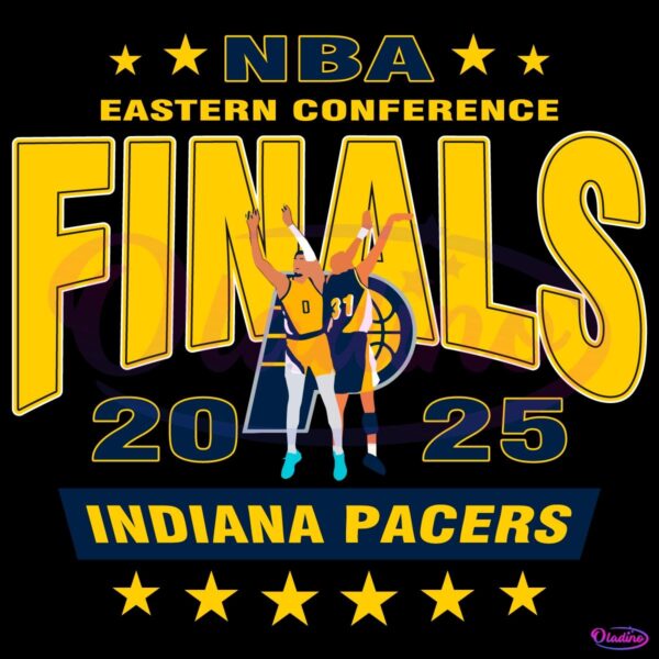 Indiana Pacers 2025 Nba Eastern Conference Finals Champions Vintage Basketball PNG