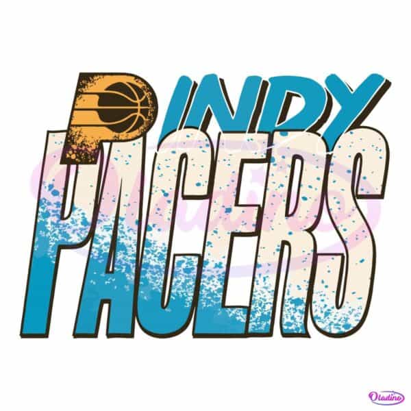 Indiana Pacers City Edition Distressed Text Graphic PNG