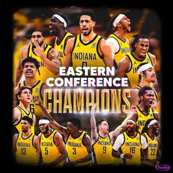 Indiana Pacers Eastern Conference Champions Retro Basketball PNG