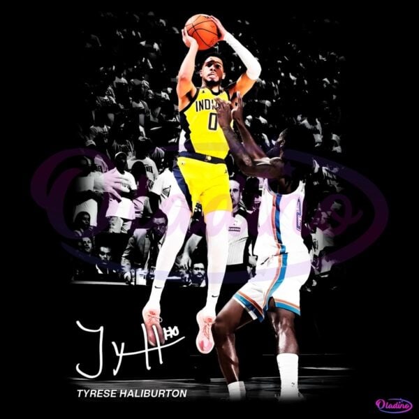 Indiana Pacers Tyrese Haliburton Signature Clutch Moment PNG