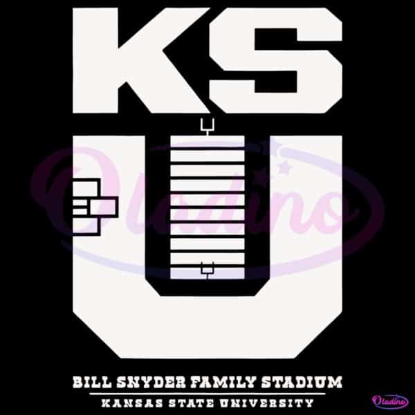 Kansas State Football Stadium Ksu Monogram Vintage SVG