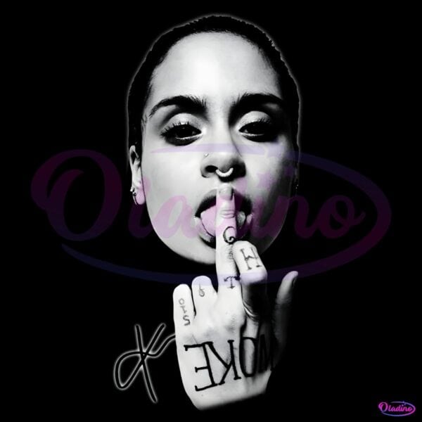 Kehlani Bold Attitude Black And White Portrait PNG
