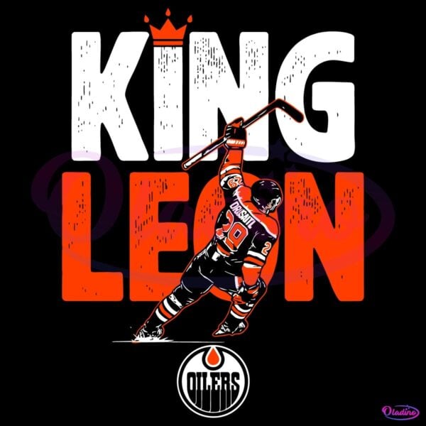 Leon Draisaitl Edmonton Oilers King Leon SVG