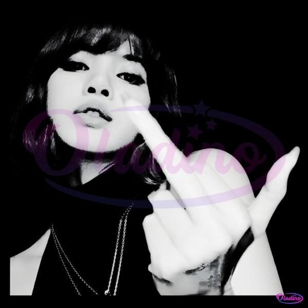 Lisa Blackpink Savage Middle Finger Pose Kpop Attitude PNG