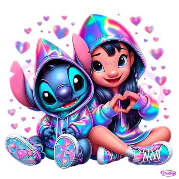 Love Lilo And Stitch Neon Clipart PNG