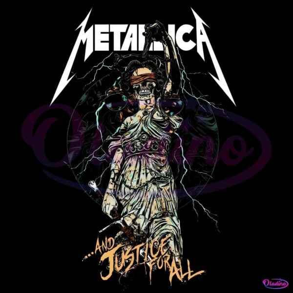 Metallica And Justice For All Pinball Art Lady Justice Lightning Circle PNG