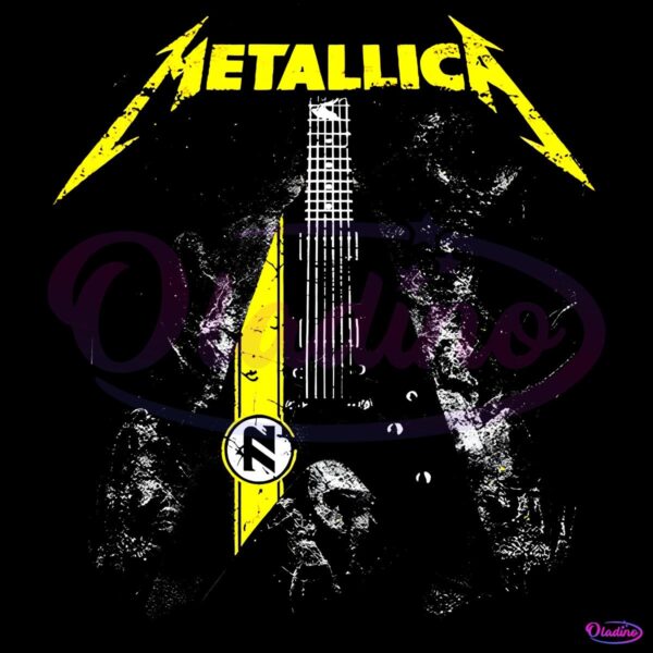 Metallica Hetfield Vulture Guitar Yellow Lightning PNG