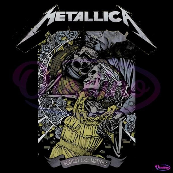 Metallica Nothing Else Matters Skeleton Couple Poster Art PNG