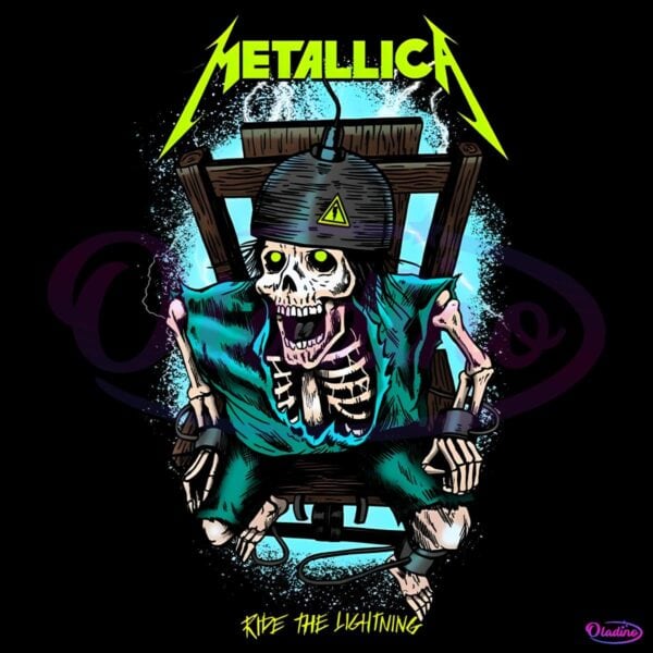 Metallica Sparky Electric Chair Skeleton PNG