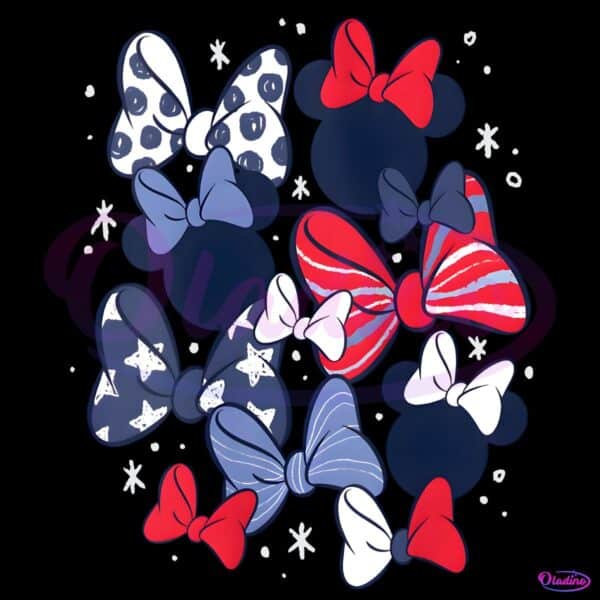 Minnie Mouse Bow Collection 4Th Of July Patriotic Disney Trip PNG