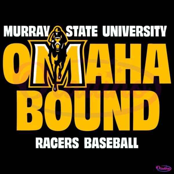 Murray State Omaha Bound Baseball Mascot Bold Text SVG