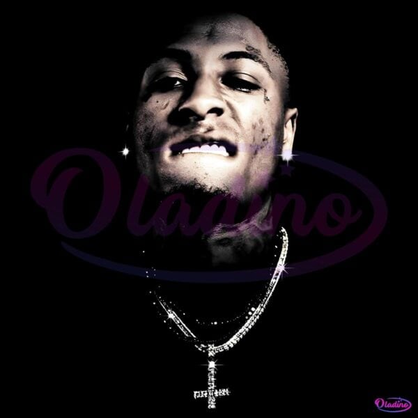 Nba Youngboy Diamond Chain Grunge Rap Portrait Streetwear PNG