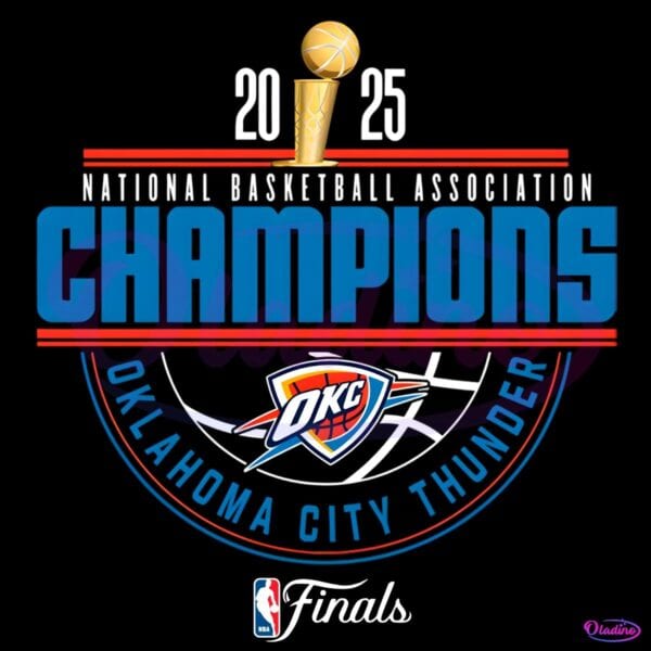 Okc Thunder Basketball 2025 Nba Champions Arch PNG