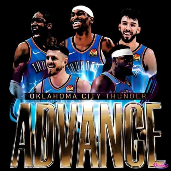 Oklahoma City Thunder Advance 2025 Playoffs Champions PNG