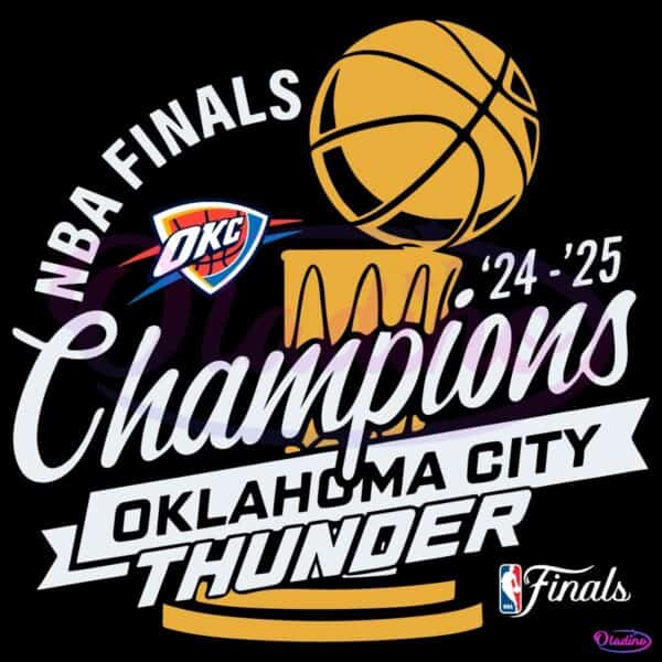 Oklahoma City Thunder Champion Nba Finals 2025 SVG