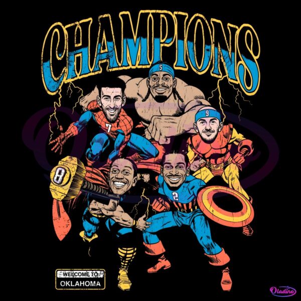 Oklahoma City Thunder Champions Superhero Crossover Victory Parade PNG