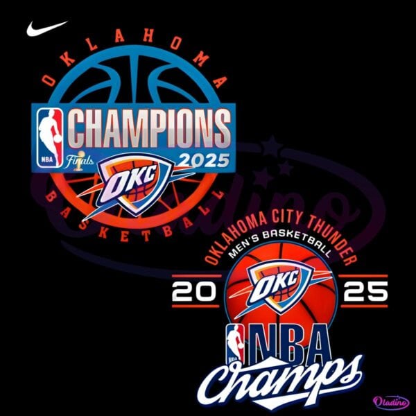Oklahoma City Thunder Mens Basketball 2025 Nba Finals Champs PNG
