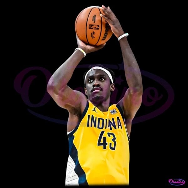 Pascal Siakam Indiana Pacers Jump Shot Vintage Basketball PNG