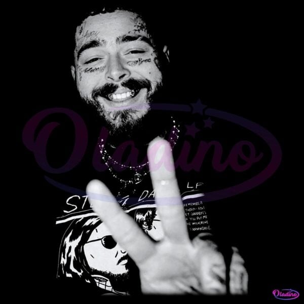 Post Malone Peace Sign Grunge Streetwear Music Artist PNG