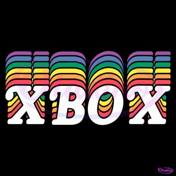 Pride Retro Rainbow Logo Lgbtq Gamer SVG