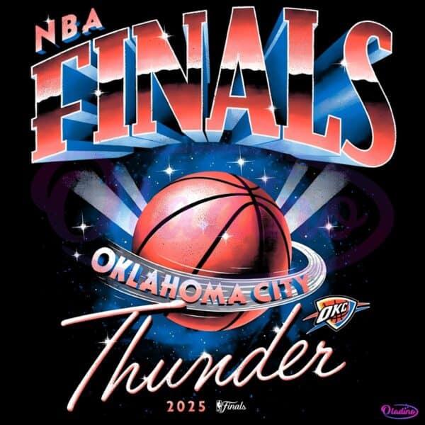 Retro Basketball Oklahoma City Thunder Nba Finals 2025 Space PNG