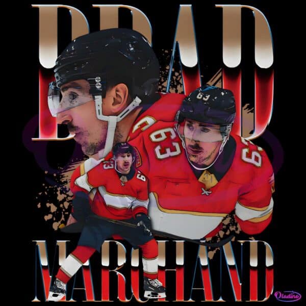 Retro Brad Marchand Florida Panthers Hockey PNG