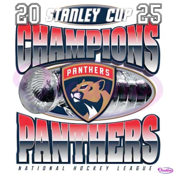 Retro Florida Panthers Nhl 2025 Stanley Cup Champions Victory PNG