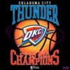 Retro Okc Thunder 2025 Nba Champions Basketball PNG