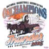 Retro Oklahoma City Thunder Wagon Ride Nba Champions 2025 PNG