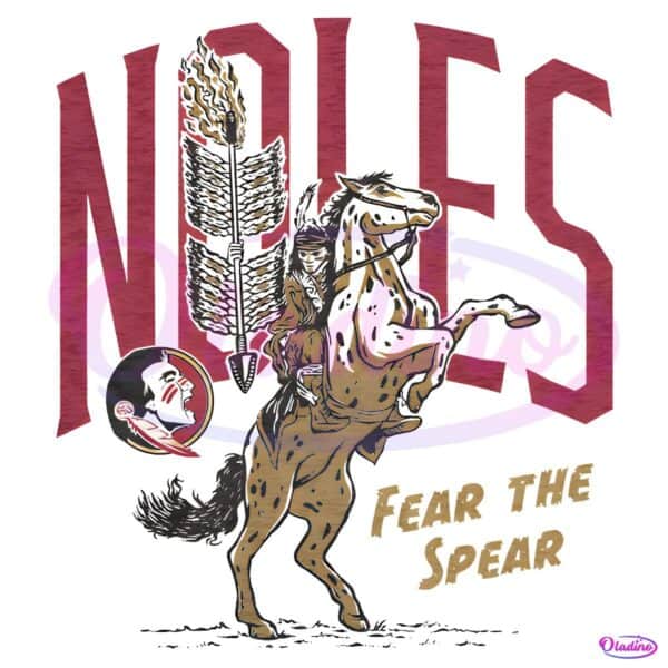 Retro Vintage Florida State Football Renegade Pregame Fear The Spear PNG