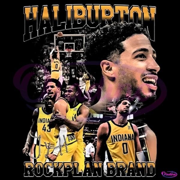 Retro Vintage Haliburton Indiana Pacers Rockplan Brand PNG