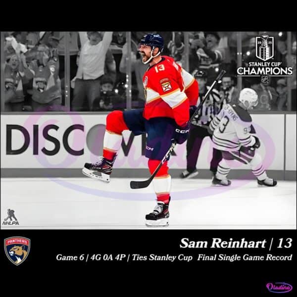 Sam Reinhart Florida Panthers 2025 Stanley Cup Champions Moment PNG