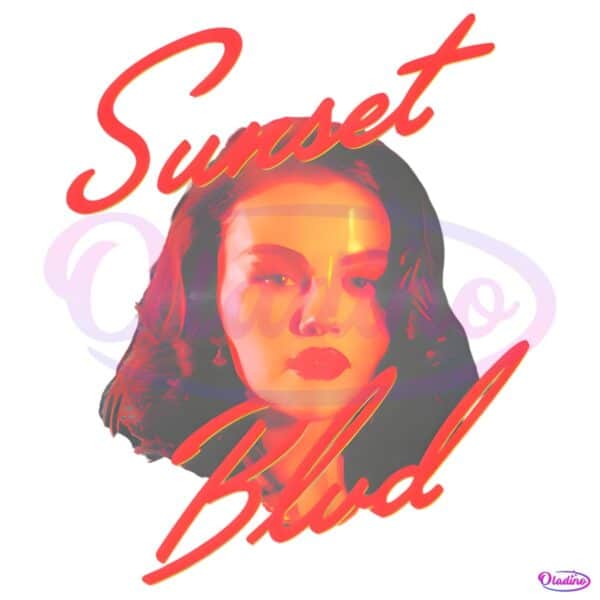 Selena Gomez Sunset Blvd Big Hard Heart Retro Graphic SVG