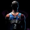 Sga Thunder Nba Finals Back View Spotlight PNG