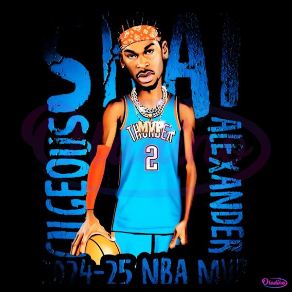 Shai Gilgeous Alexander 2024 2025 Nba Mvp Cartoon Style PNG