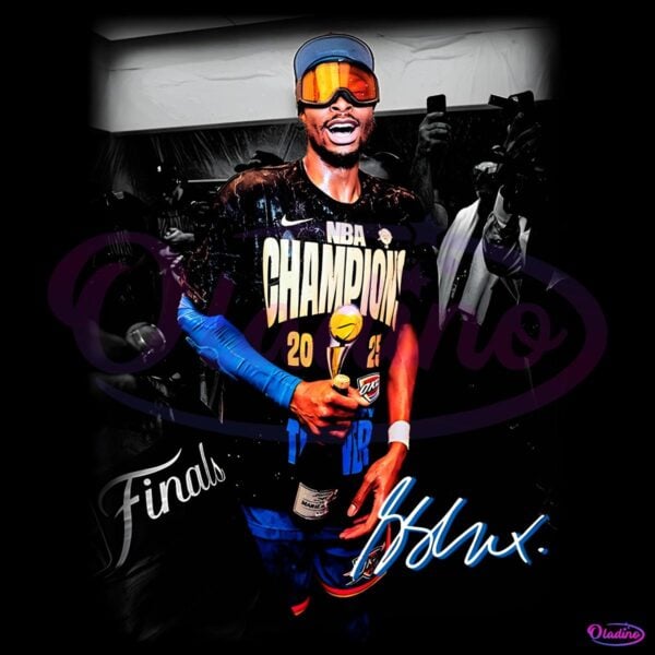 Shai Gilgeous Alexander 2025 Nba Champion Locker Room Celebration PNG