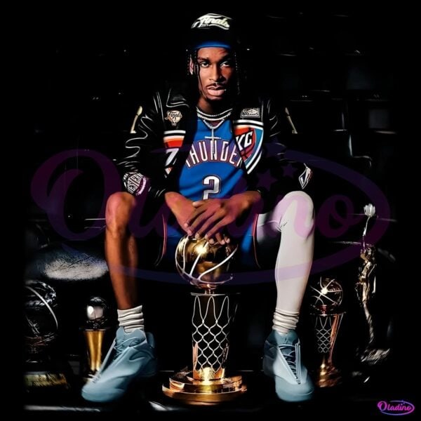 Shai Gilgeous Alexander 2025 Thunder Legacy Championship Throne PNG