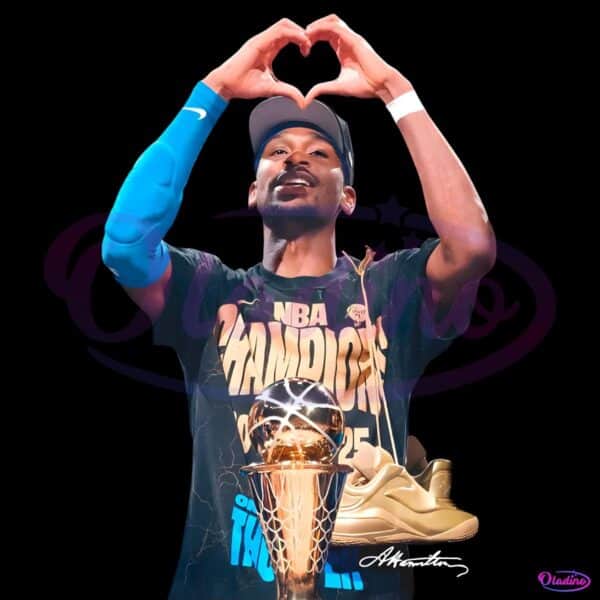 Shai Gilgeous Alexander Heart Pose 2025 Nba Championship Tribute PNG
