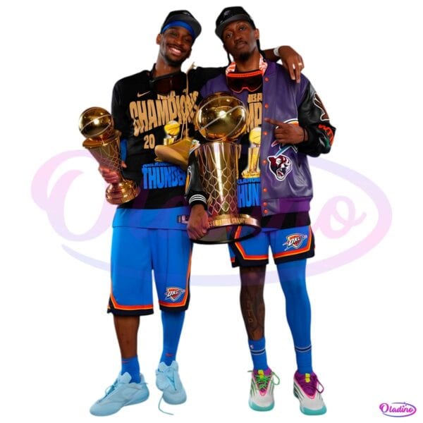 Shai Gilgeous Alexander Jalen Williams 2025 Championship Celebration PNG