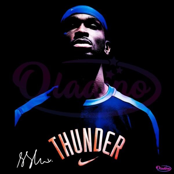 Shai Gilgeous Alexander Okc Thunder Vintage Basketball PNG